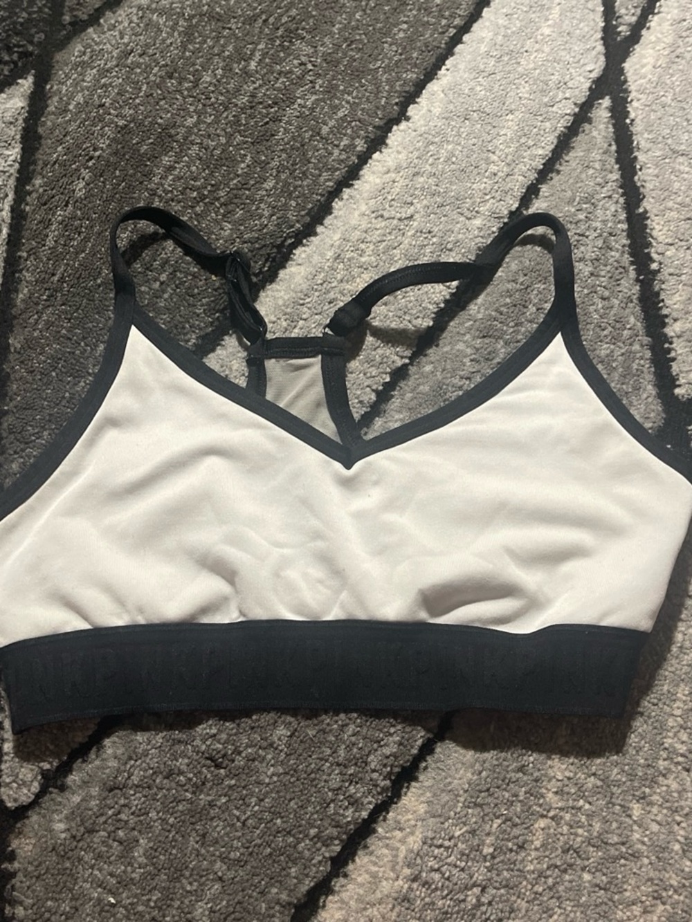 PINK Victoria's Secret White Bralette with Black Trim